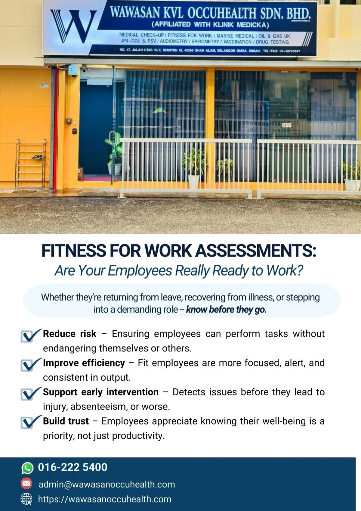 Fitness for Work Assessment Pre-Employment OHD Medical Newsletter
